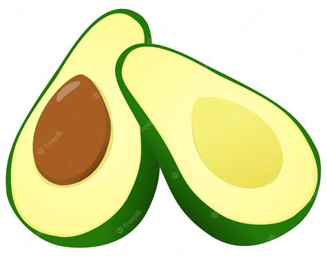 Diseño De Vector De Fruta De Aguacate Verde Para Producto Vector Premium