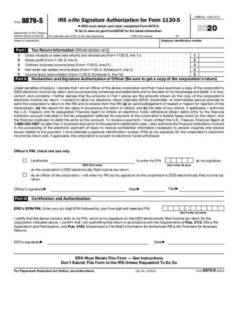 8879 Irs Federal E File Signature Authorization 2020 2024 Form Fill