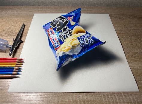 信じられないこれ絵なの本物そっくりな堅あげポテトの色鉛筆画に騙される人が続出 笑うメディア クレイジー