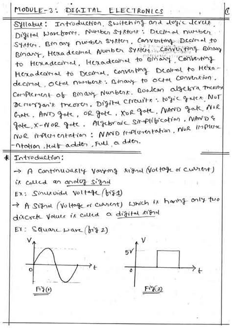 Digital Electronics Lecture Notes Digital Electronics And