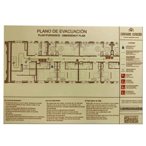 Planos Fotoluminiscentes Evacuación Y Emergencias Para Hotel