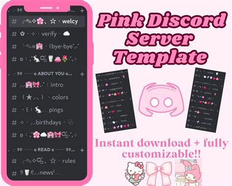 Pink And White Aesthetic Discord Server For Twitch Streamer Discord Server Template Discord