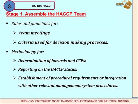 Rs184 Haccp Clauses Requirements And Documentation Training Iso 22000 Ppt