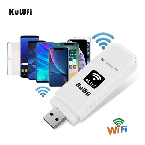 KuWFi 4G WIFI Modem Dongle Router 150Mbps Universal Unlocked 4G SIM