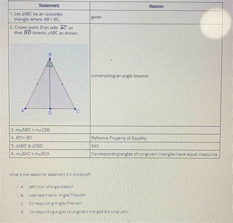 Solved Statement Reason What Is The Reason For Statement 3 In This