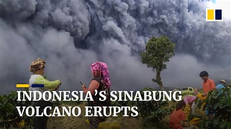 Indonesias Sinabung Volcano Erupts Dumping Ash On Surrounding