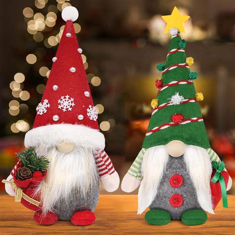 Sancuanyi 2 Pcs Christmas Gnomes Xmas Gonks Scandinavian Christmas