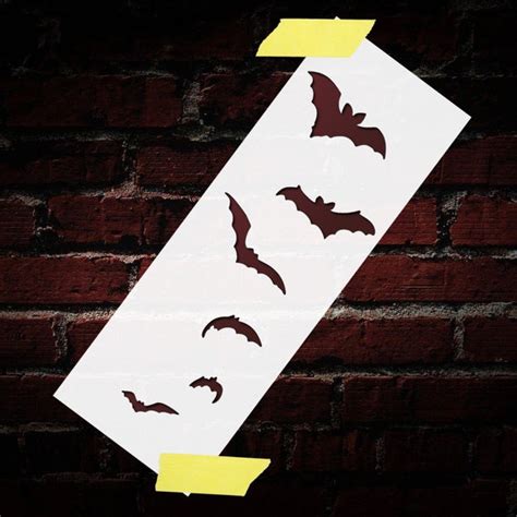 Bats Halloween Stencil Reusable DIY Mylar Stencil Wall Home - Etsy