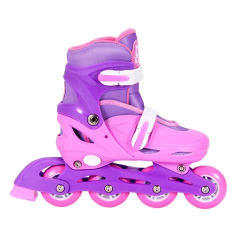 Patins Inline Ajust Vel Rosa Acess Rios Dm Toys