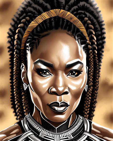 Angela Bassett Beautiful Brown Woman Black Panther And Wakanda Inspired · Creative Fabrica