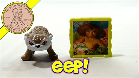 The Croods 3 Bear Owl And Eep 2013 Mcdonalds Happy Meal Toy Review