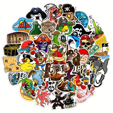 Cartoon Pirate Graffiti Series Stickers For Motorcycle Laptop Desktop ...