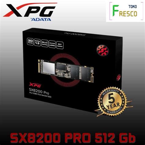 Jual SSD Adata XPG SX8200 Pro M 2 NVME 512GB 3D Nand 2280 PCIe Gen3x4