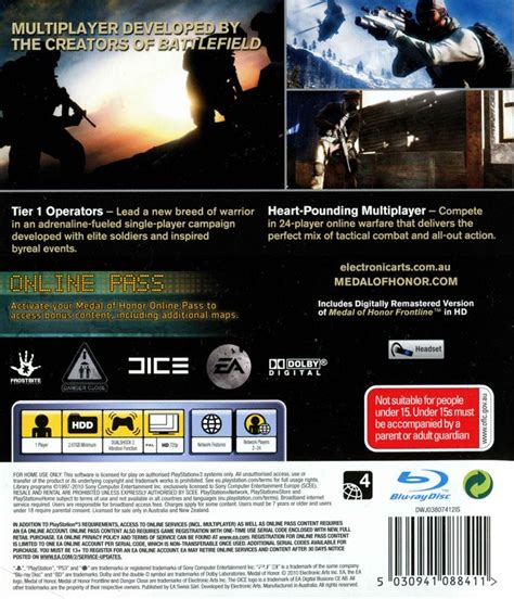 Medal Of Honor 2010 Box Cover Art MobyGames