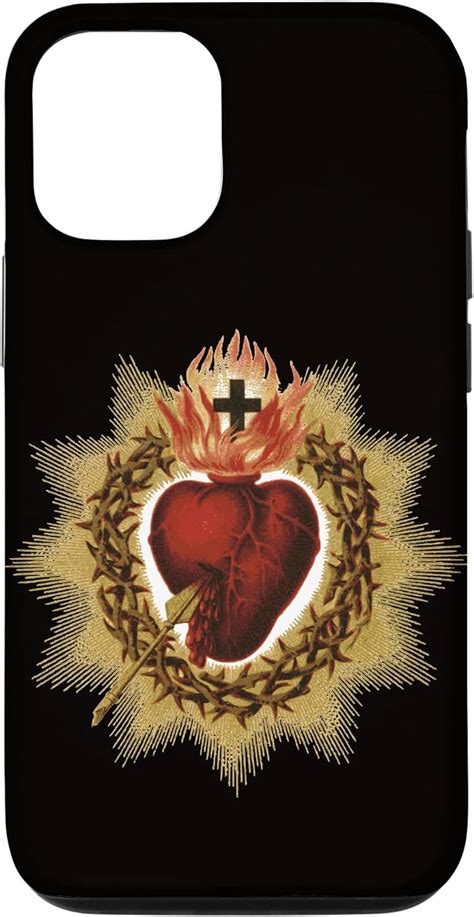 Funda de devoción católica para iPhone 13 Sagrado Corazón de Jesús