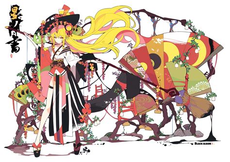 Blonde Hair Fan Ideolo Japanese Clothes Kirisame Marisa Long Hair Touhou Yellow Eyes Konachan