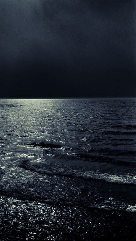 Dark Clouds Over the Ocean