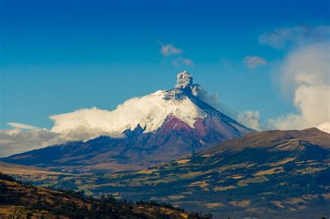 Cotopaxi Volcano Eruption In Ecuador South Stock Photo Image Of