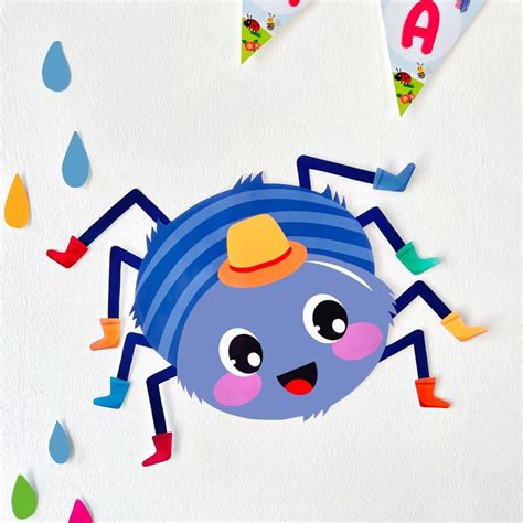 Itsy Bitsy Spider Cut Outs Party Decoration Printable Incy Wincy