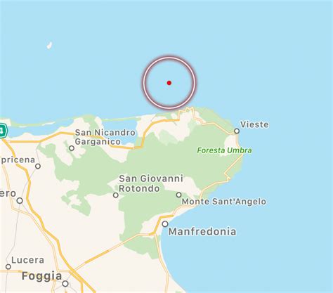 Terremoto Scossa Nella Notte Nel Gargano Epicentro In Mare Al Largo