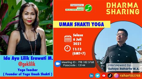 Umah Shakti Yoga Yoga Teacher Sanur Bali Gek Lilik Live 2021 Youtube