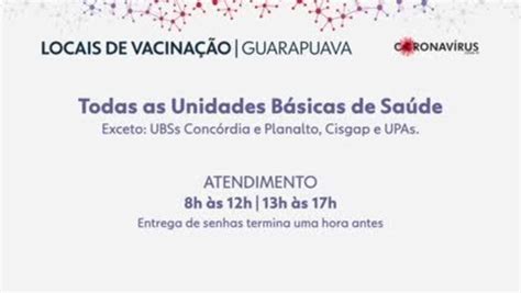 Unidades Básicas de Saúde de Guarapuava passam a oferecer vacinação