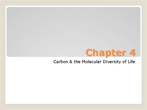 Chapter 4 Carbon The Molecular Diversity Of Life