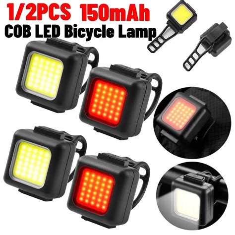 Cob Led Bicycle Headlight Taillights Lm Lm Mah Bicycle Front