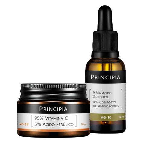 Kit Principia Vitamina C Cido Glic Lico Shopee Brasil