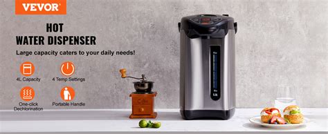 VEVOR Hot Water Dispenser Adjustable 4 Temperatures Water Boiler And Warmer 304 Stainless