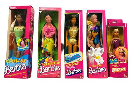 Lot 5 Vintage Barbiesfriends Of Barbie By Mattel