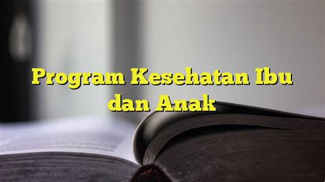 Program Kesehatan Ibu Dan Anak