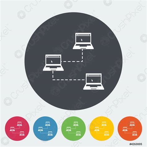 Computer Network Single Icon Stock Vector 4263005 Crushpixel