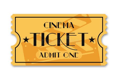 Cinema Ticket Set Template Of Two Realistic Movie Tickets Isolated On