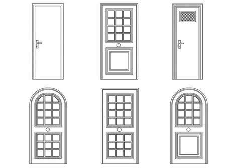 Cad Design Drawings Of Door Block 2d View Elevation Dwg File Cadbull