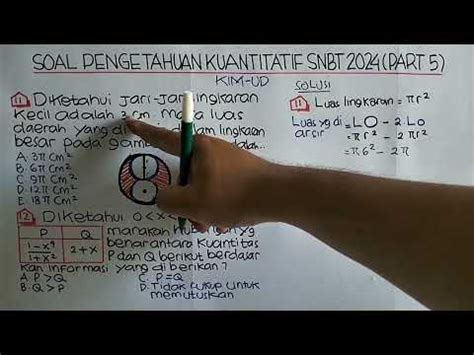 Soal Pengetahuan Kuantitatif Snbt Part Youtube