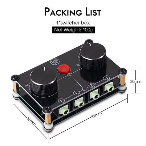 4 Way 3 5mm Stereo Audio Switcher Box Mini Speaker Headphone Splitter Selector Ebay