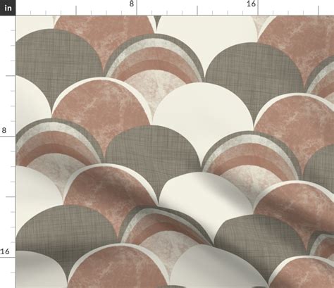 Retroarch Scallop Laurel Oak Pantone Fabric Spoonflower