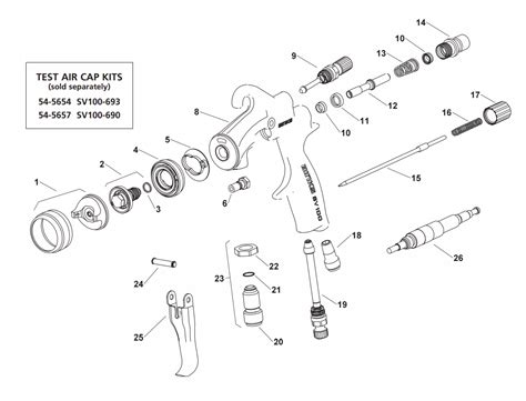 Binks Model Conventional Spray Gun Parts Binks Conventi