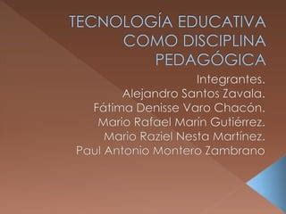 Tecnolog A Educativa Como Disciplina Ppt Descarga Gratuita