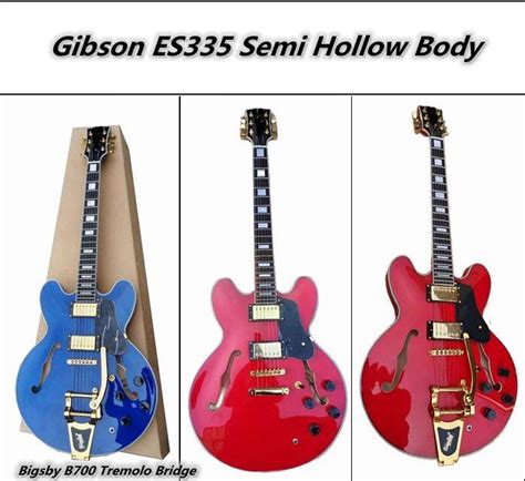 Rare Gibson ES335 Red Semi Hollow Body Electric Guitar B700 Tremolo ...