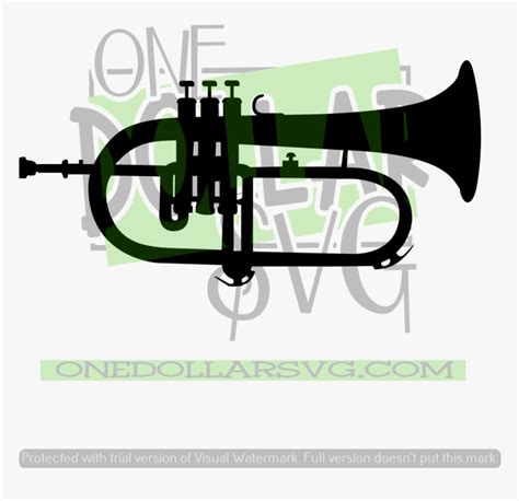 Mellophone Silhouette, HD Png Download - kindpng