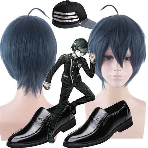 New Danganronpa V3 Cosplay Saihara Shuichi Cosplay Shoes Hat And Wigs