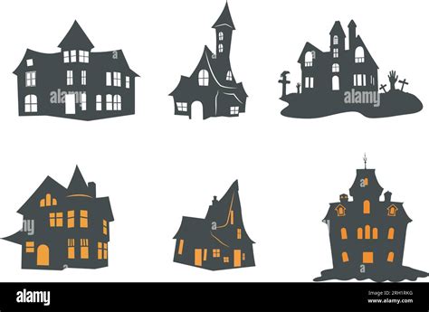 Halloween Haunted House Silhouette Halloween House Silhouette Haunted House Silhouettes