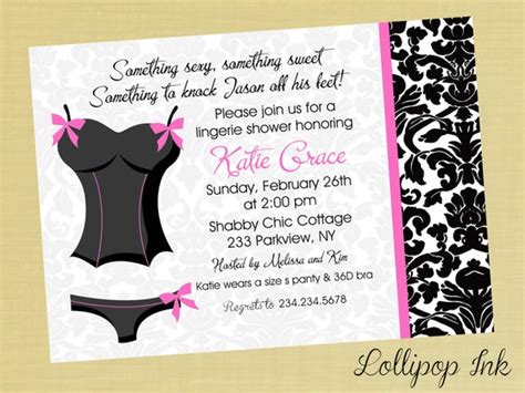 Bridal Lingerie Printable Party Invitation By Lollipopink On Etsy