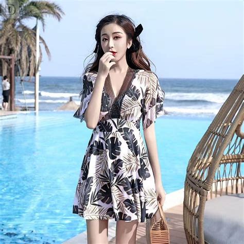ชดสาวอวบ bikini สไตลเกาหล ชดเทยวทะเลผหญง แฟชน สไตลกฬา ผาระบายอากาศและบาง บกน
