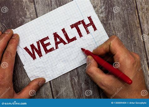 handwriting text wealth concept meaning abundance  valuable