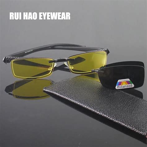 Half Rimless Eyeglasses Frame Men Eyewear Frame 2pcs Magnetic Polarized