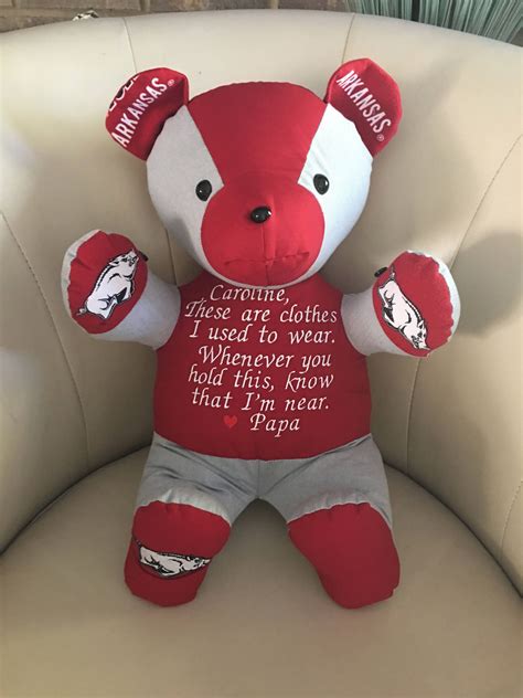 Memory Bear Arkansas Bear From Loved Ones Clothing Etsy In 2021