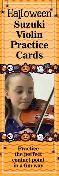 Halloween Suzuki Violin Practice Cards By Suzuki Violin Practice Shop